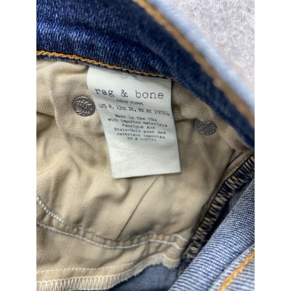 Rag And Bone Womens Jeans 27x28 Blue Skinny Medium Wash Straight Leg - Picture 6 of 11
